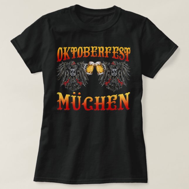 Camiseta Oktoberfest München Alemania Bandera Beer alemana (Diseño del anverso)
