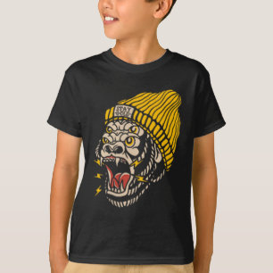 Camiseta Ol alternativo del gorila tradicional del tatuaje