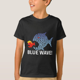 Camiseta Ola Azul 2024 Gracioso Pescado Grande Comer Pescad
