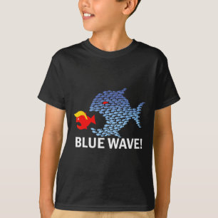 Camiseta Ola Azul 2024 Gracioso Pescado Grande Comer Pescad