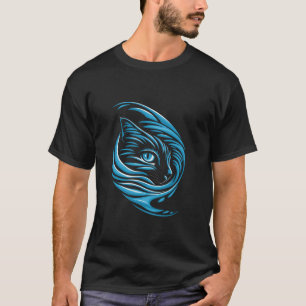Camiseta Ola Azul De Gato Para Kamala 47 Damas Graciosas De