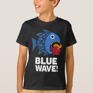 Camiseta Ola Azul Kamala Gracioso Pescado Grande Comer Pesc