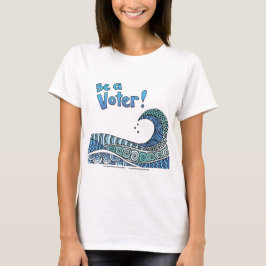 Camiseta Ola Azul - Sé un votante