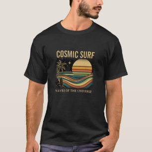 Camiseta Ola Cósmica Retro Wave • Surfing al Atardecer Vint