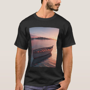 Camiseta Ola de agua de barco del golfo orilla cielo colina