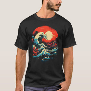 Camiseta Ola de arte japonesa en el océano Tsunami Kanagawa