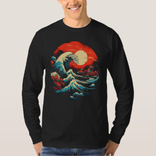 Camiseta Ola de arte japonesa en el océano Tsunami Kanagawa