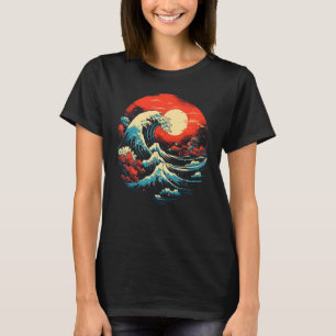 Camiseta Ola de arte japonesa en el océano Tsunami Kanagawa