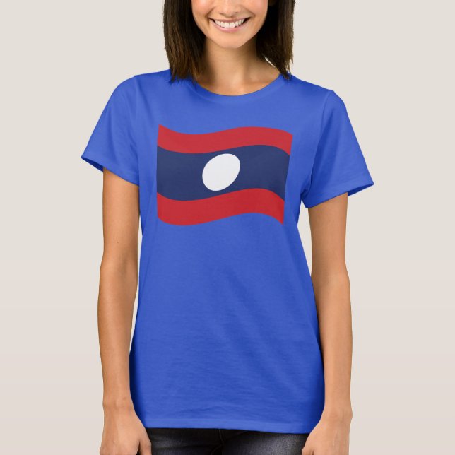 Camiseta Ola de bandera de Laos (Anverso)