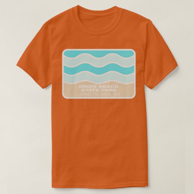 Camiseta Ola de caída del parque estatal de la playa de Jon (Diseño del anverso)