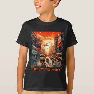 Camiseta Ola de calor urbana _ ciudad futurista &
