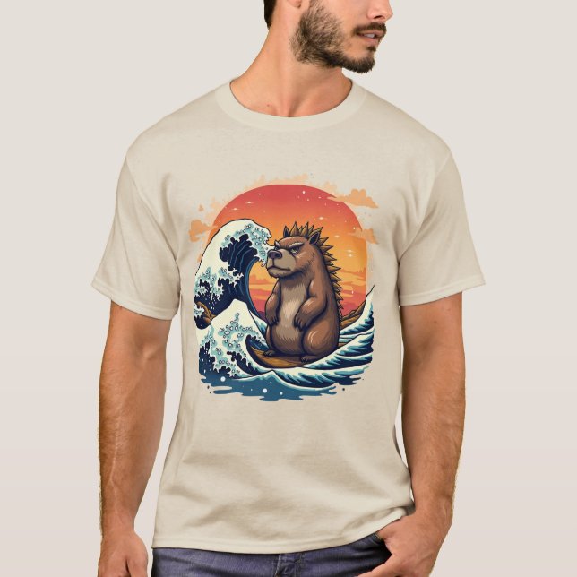 Camiseta Ola de Capyzilla - Antiguo Capibara des de arte ja (Anverso)