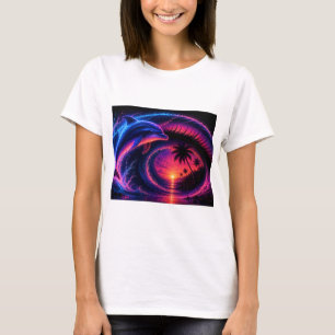 Camiseta Ola de delfín tropical arte PNG transparente océan