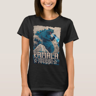 Camiseta Ola De Gatos Azules Para El Arte Japonés Kamala Ha