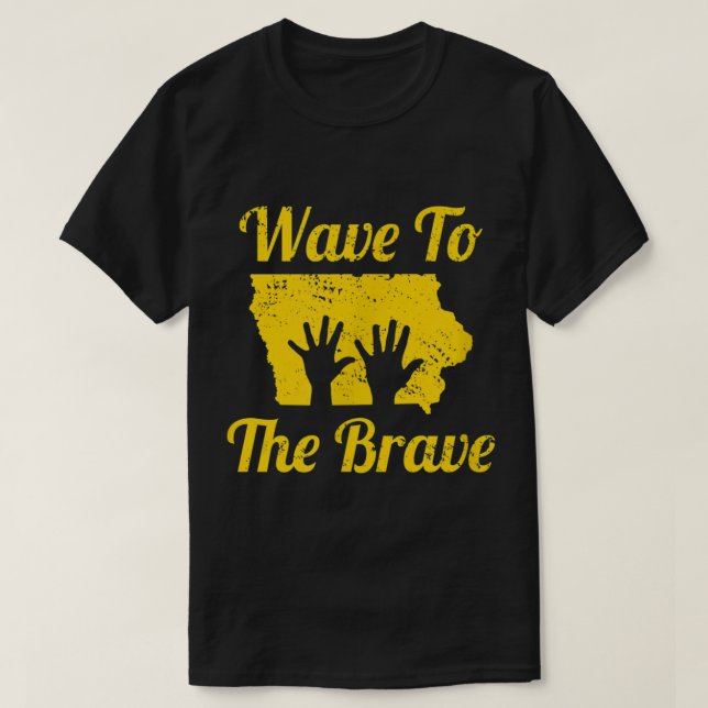 Camiseta Ola de Iowa al valiente héroe de guerra (Diseño del anverso)