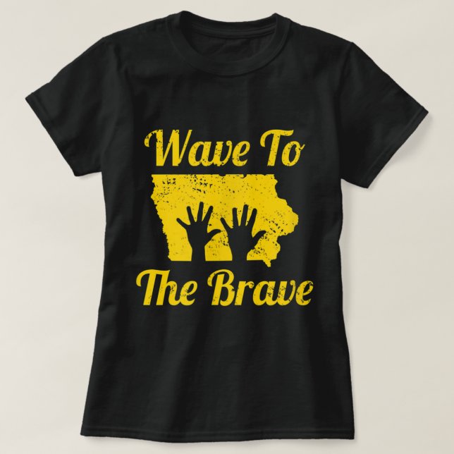 Camiseta Ola de Iowa al valiente héroe de guerra (Diseño del anverso)