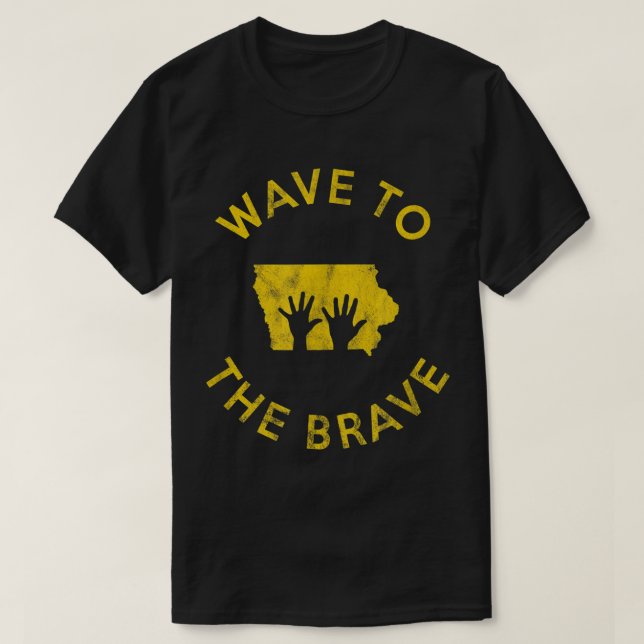 Camiseta Ola de Iowa al valiente hospital infantil de fútbo (Diseño del anverso)