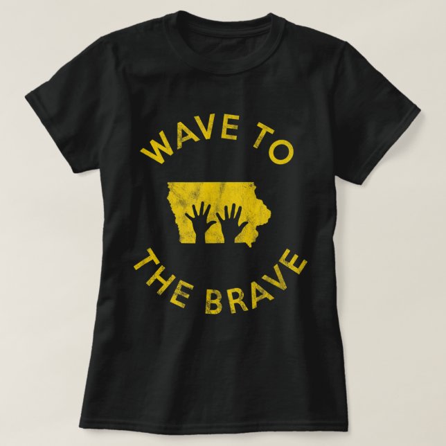 Camiseta Ola de Iowa al valiente hospital infantil de fútbo (Diseño del anverso)