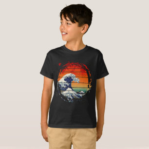 CAMISETA OLA DE KANAGAWA ATARDECER VINTAGE