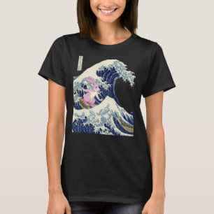 Camiseta Ola de Kanagawa de arte de la estética japonesa de