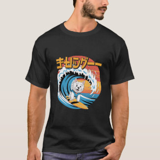 Camiseta Ola de Kanagawa japonesa del territorio blanco de