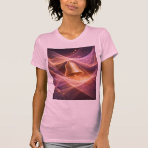 Camiseta Ola de Luz Abstracta de Campana Brillante Gráfica