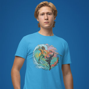 Camiseta Ola de marea de marea de manta negra