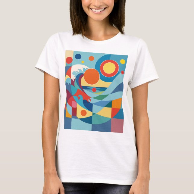 Camiseta Ola de Océano al Amanecer (Anverso)