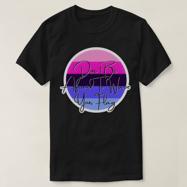Camiseta Ola de Orgullo Omnisexual con su bandera (Diseño del anverso)