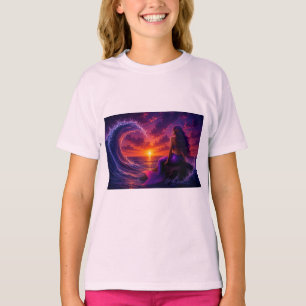 Camiseta Ola de Sirena Mística Arte de Fantasía Océano Atar