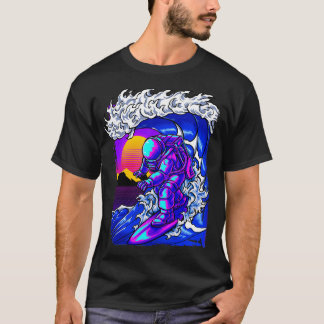 Camiseta Ola de surf astronauta