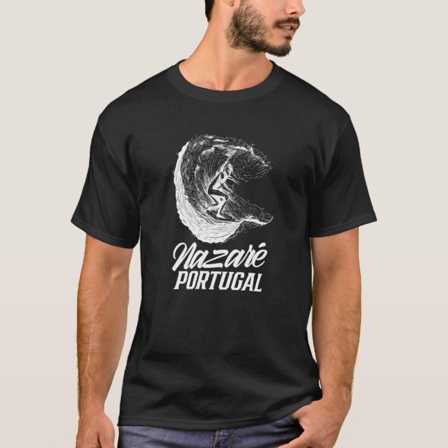 Camiseta Ola de surf de Nazaré Portugal (Anverso)