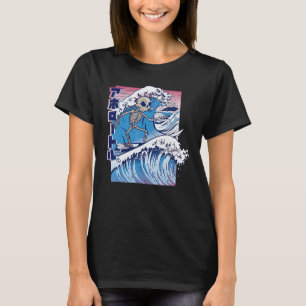 Camiseta Ola de surf en Skeleton frente a los japoneses de 