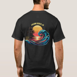 Camiseta Ola de surf Sunset Retro