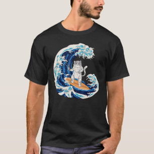 Camiseta Ola de Sushi de Gato 2022 Para Hombre Mujer