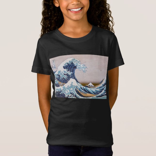 Camiseta Ola de tsunami Gran ola frente a Kanagawa Japón po (Anverso)