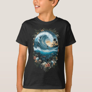 Camiseta Ola de verano Océano Surf Playa tropical Arrecife