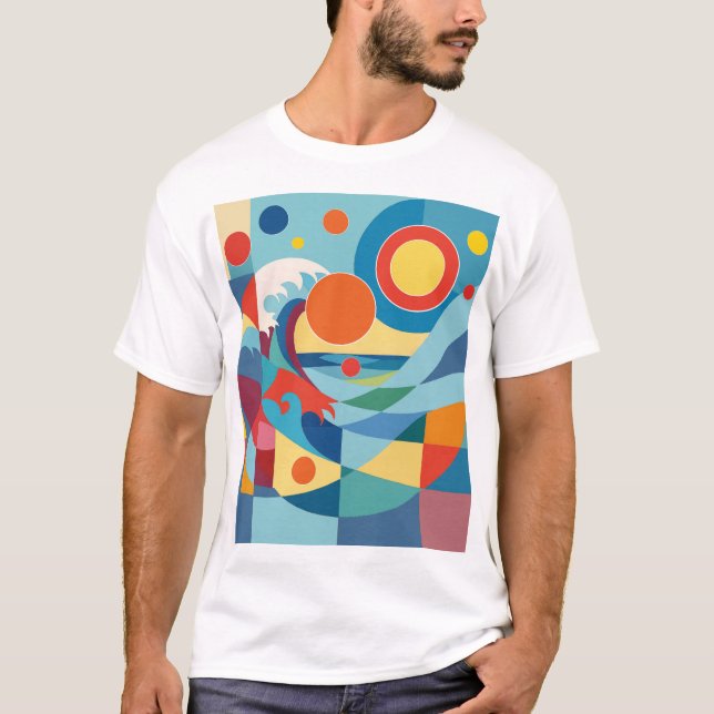 Camiseta Ola del Océano al Amanecer (Anverso)