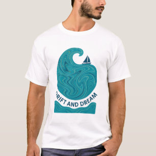 Camiseta Ola del Océano Deriva y Sueña