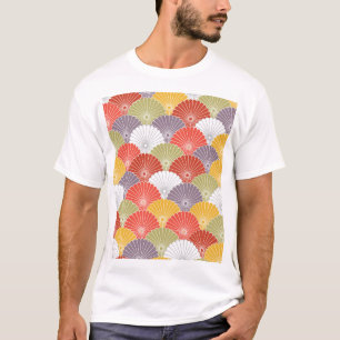 Camiseta Ola floral japonesa: Vintage colorido