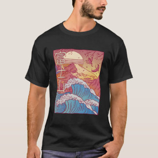 Camiseta Ola Grande del Mt Fuji Frente a Kanagawa Japón Ins