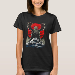 Camiseta Ola Grande Vintage de Cthulhu de Kanagawa Japonesa