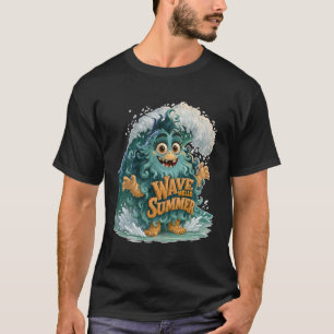 Camiseta Ola Hola Verano Monstruo del Océano Lindo