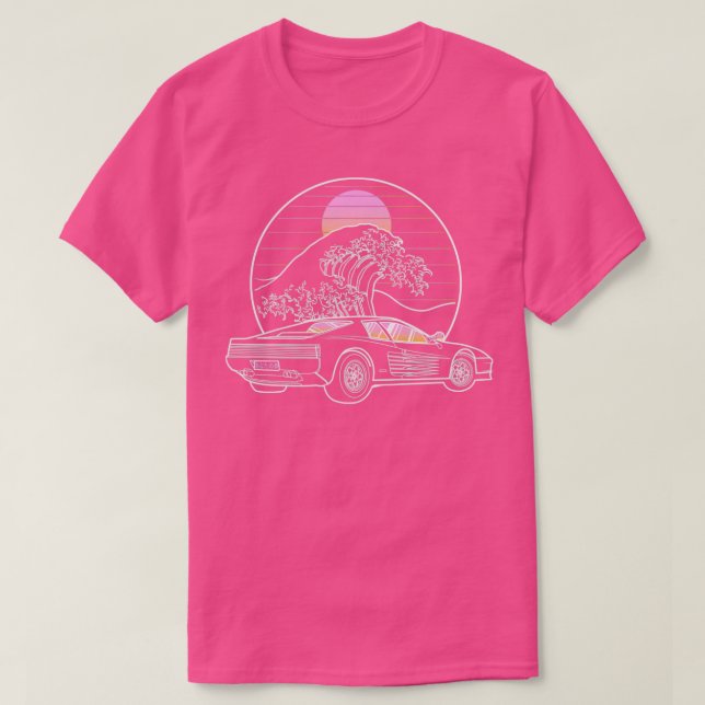 Camiseta Ola japonesa Retro Testarossa (Diseño del anverso)