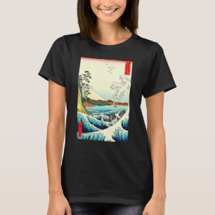 Camiseta Ola marina del Monte Fuji Ola del paisaje japonés 