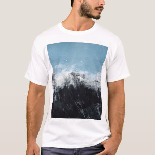 Camiseta Ola marina: diseño pintado a mano