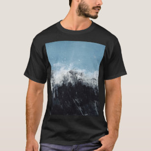 Camiseta Ola marina: diseño pintado a mano