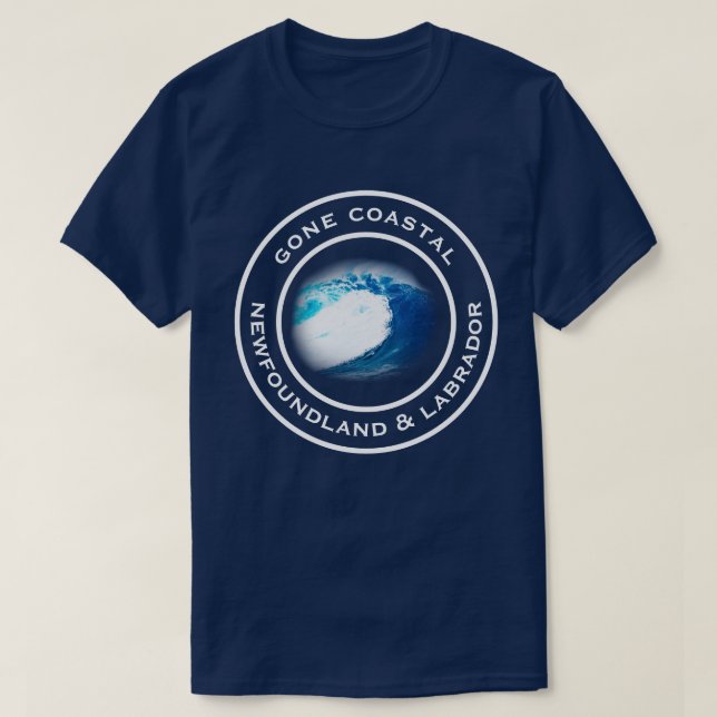 Camiseta Ola oceánica de Terranova Labrador (Diseño del anverso)