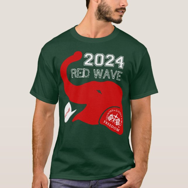 CAMISETA OLA ROJA TRUMP 2024 (Anverso)