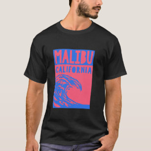 Camiseta Ola Rosa Malibu Estética de Playa de California Su